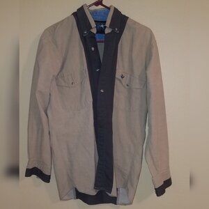 Vintage Roper Black and Tan Button Down Blouse Medium